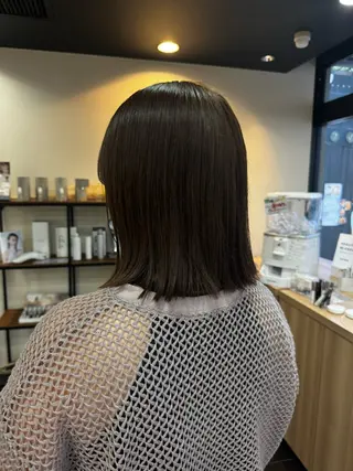 ミディアム 艶カラー/ベージュ カラー/tuburaのヘアスタイル