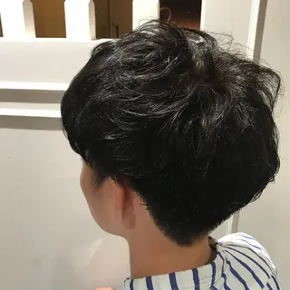 カラー メンズ ボブ/透明感カラー 岸本涼奈のヘアスタイル