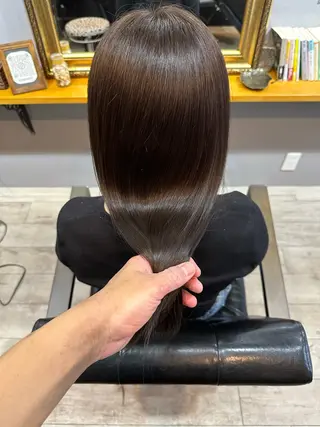 セミロング カラー 渡辺俊介 暗髪カラー /美髪矯正/髪質改善のヘアスタイル