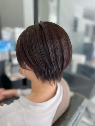 ショート YASU🍎CUT 赤系カラー/ヘアケアのヘアスタイル