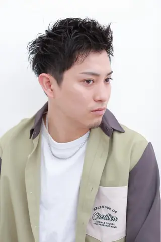 ショート メンズ レイヤーカット/艶髪 /パーマaikoのヘアスタイル