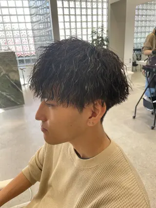 パーマ メンズ 無料ショートモデル 募集中❗️秋山ひらいのヘアスタイル