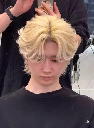 ミディアム ⭐️メンズ特化⭐️ パーマ カラーのヘアスタイル