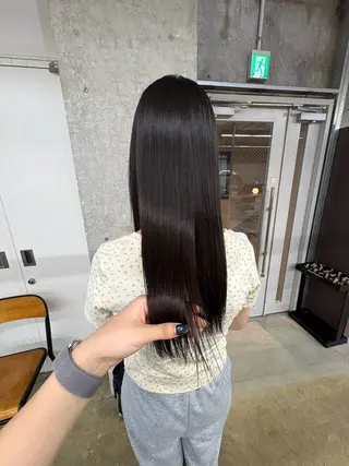 ロング 松井ゆら/ 酸性ストレート/暖色のヘアスタイル