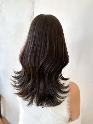 セミロング カラー 顔周り/くびれヘア 韓国ヘア💕風間るなのヘアスタイル