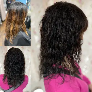 セミロング パーマ ゴトウ エイイチのヘアスタイル