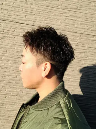 ショート パーマ メンズ 電髪倶楽部　美膳所属・荒井 琢人のヘアスタイル