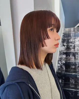 ミディアム カラー レイヤー/パーマ /ウルフ/nabeのヘアスタイル