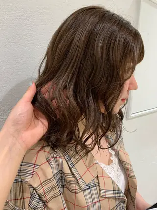 セミロング カラー ヘアアレンジ 🫧透明感カラー/ ボブ/小笠原🪽のヘアスタイル