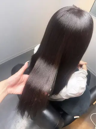 ロング カラー Himeka🐰🤍 韓国ヘアのヘアスタイル