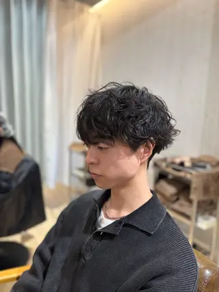 パーマ メンズ メンズカット/センタ ーパート /マミヤのヘアスタイル