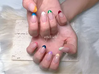 ネイル 花 火のネイルデザイン