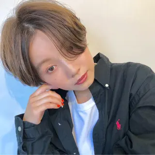 ショート カラー 山下夕月 ショート🫧ボブのヘアスタイル