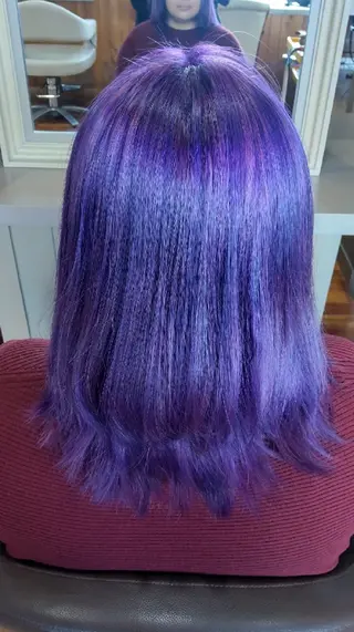 セミロング カラー もり はなののヘアスタイル