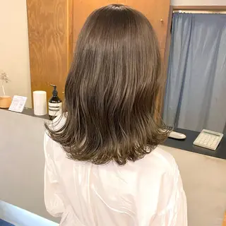 セミロング カラー パーマ ヘアアレンジ メンズ キッズ ネイル マツエク・マツパ EMANON梅田店所属・前川 朋香のヘアスタイル