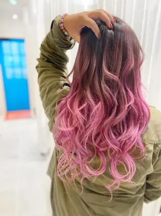 ロング カラー ヘアアレンジ Shelltie Fiel (シェルティフィエル)所属・次世代シールエクステ 錦糸町 小泉 朋之のヘアスタイル