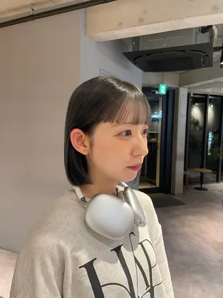 ショート カラー 葉月/ボブ/ 透明感カラー／中目黒のヘアスタイル