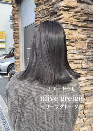 ミディアム カラー 似合わせカット得意 仁井亮のヘアスタイル