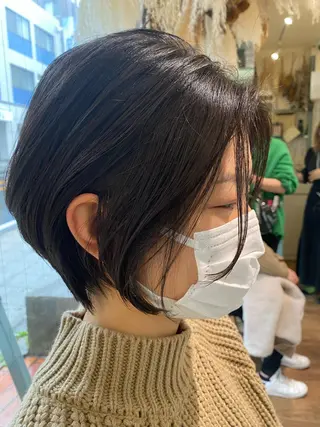 ショート 朝が楽になる艶髪縮毛 ✨中稲明梨のヘアスタイル