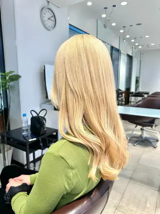 ロング カラー TAYA大阪上本町所属・十場【髪質改善】 【ダブルカラー】のヘアスタイル