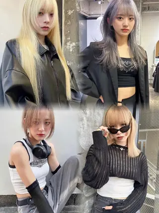 ロング カラー ヘアアレンジ 🫧🇰🇷韓国ヘア レイヤー🐺Yutaのヘアスタイル