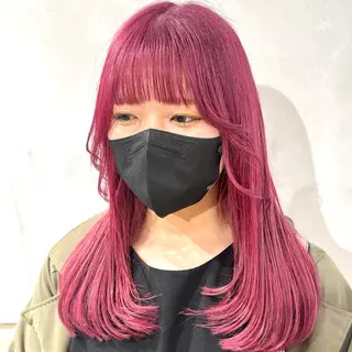 セミロング カラー デザインカラー/パー マ🦖外岡咲希🦖のヘアスタイル