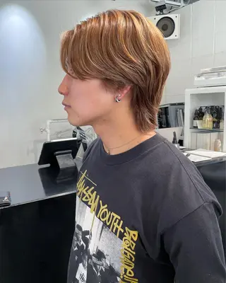 ミディアム カラー パーマ ヘアアレンジ メンズ キッズ ネイル マツエク・マツパ アイブロウ 艶ハイトーン/ヘア アレンジAYAKAのヘアスタイル