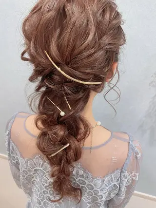 ロング ヘアアレンジ セットサロン      ラフテル所属・大阪/ヘアアレンジ /似合わせset💐のヘアスタイル