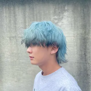 メンズ 夏向/ハイトーン /パーマのヘアスタイル