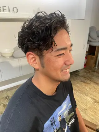パーマ メンズ GOTODAYシェアサロン梅田店所属・まな カラー、メンズパーマのヘアスタイル