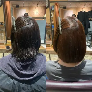 ショート mana♡透明感 カラー/縮毛矯正🫧のヘアスタイル