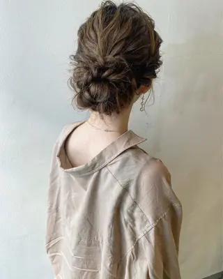 セミロング ヘアアレンジ ⭐️ アユミ⭐️のヘアスタイル