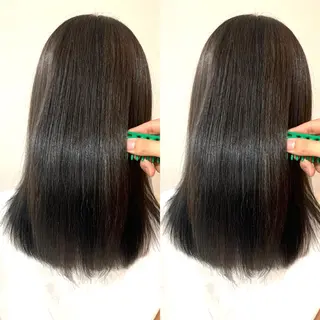 ロング 髪質改善 上品艶感カラーのヘアスタイル