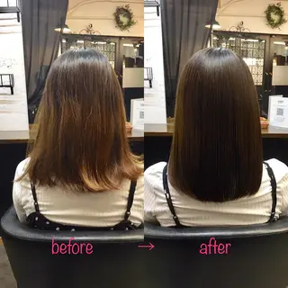 セミロング 縮毛矯正&髪質改善 MAILHAIRのヘアスタイル