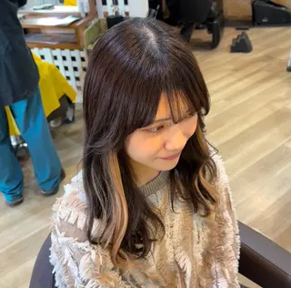 セミロング 🎀ハイトーン/ 艶カラー/夕月🎀のヘアスタイル