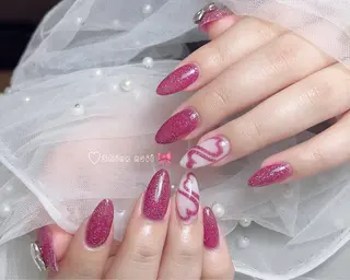 ネイル 〜Shine Nail〜【サイナネイル】パラジェル／ 長さだし／持ち込み／ワンホン／フィルイン所属・サイナ🎀 長さだし&デザインのネイルデザイン