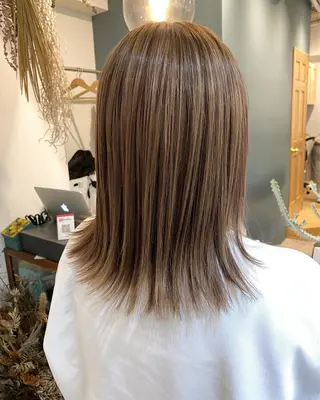 ミディアム カラー パーマ OVER→三軒茶屋 /縮毛矯正・髪質改善のヘアスタイル