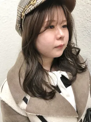 セミロング カラー ヘアアレンジ ainico+所属・メンズ特化✂️栗原 侑也のヘアスタイル