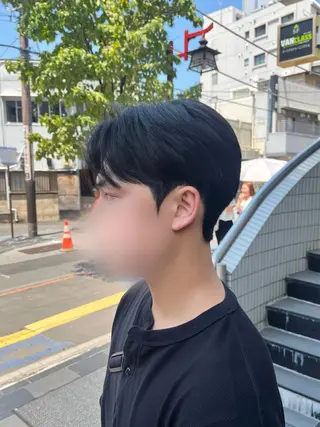 パーマ メンズ 森 ハリス誠一のヘアスタイル
