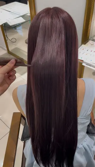 ロング 髪質改善ピンクカラー 💞はな🫧🎀のヘアスタイル