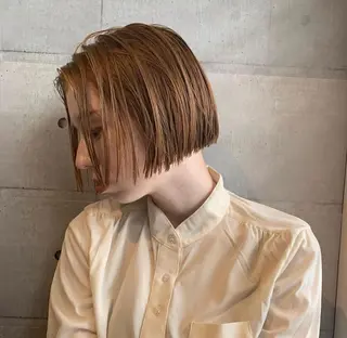 ミディアム カラー 顔周りレイヤー 🎀マリノのヘアスタイル