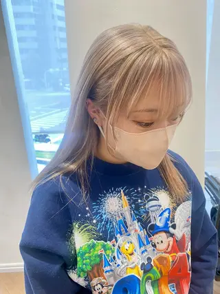 セミロング カラー 増井 彩乃のヘアスタイル