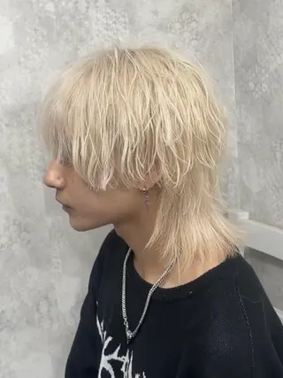 カラー メンズ クルミ🤍 ミルクティーベージュのヘアスタイル
