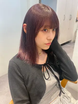 ミディアム カラー 当日予約大歓迎💗 依田瑞希のヘアスタイル