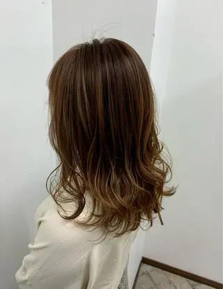 セミロング Sherry大国町所属・髪質改善×縮毛矯正 ×艶カラーNAOのヘアスタイル