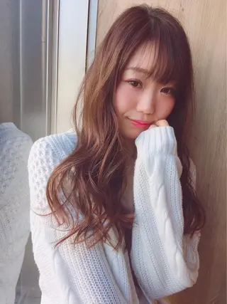 ロング カラー ヘアアレンジ 當間 大知のヘアスタイル