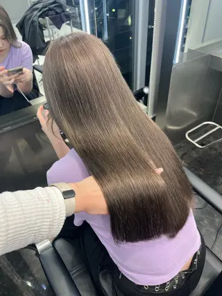 セミロング カラー 韓国ヘア🖤/透明感 shihoのヘアスタイル