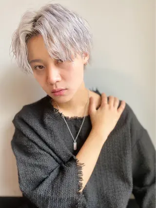 ショート カラー メンズ KENSHIN パーマモデル募集のヘアスタイル