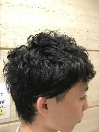 ミディアム パーマ メンズ 大谷 公太のヘアスタイル