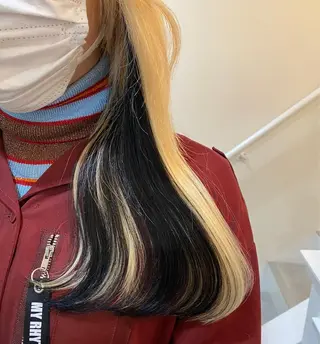 セミロング カラー MOE🐈‍⬛🎀 エクステ/ワンホンのヘアスタイル